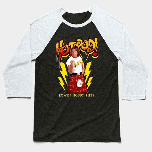 Roddy-Piper-Hot-Rod Baseball T-Shirt by Magic Topeng
